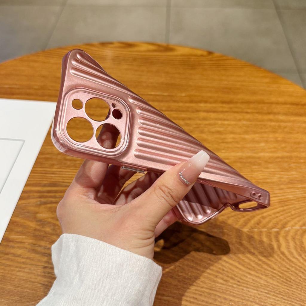 Simple Vertical Pattern Light Column Mobile Phone Case, Anti-fall Mobile Phone Case, Four-corner Airbag Hanging Chain Mobile Phone Case