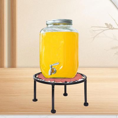 Drinking Crock Cold Water Glass Container Holder Drink Dispenser Stand Floor Pitcher Base for