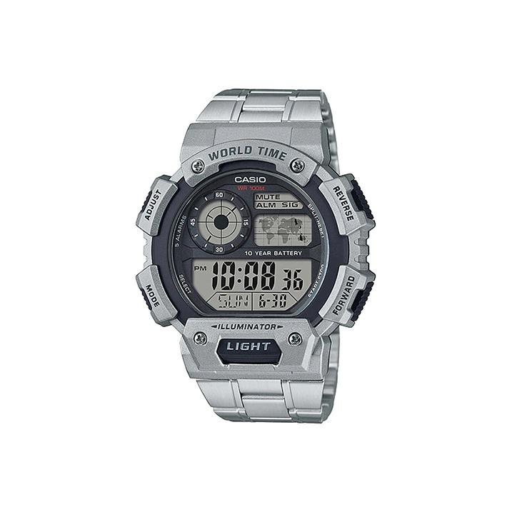 CASIO Men YOUTH Gray Watch AE-1400WHD-1 AE-1400WHD-1 Silver Black Watch Case