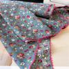 Simulated Silk Countryside Small Floral Square Scarf Women's Spring Summer Versatile Decoration Headscarf Korean Version Photography