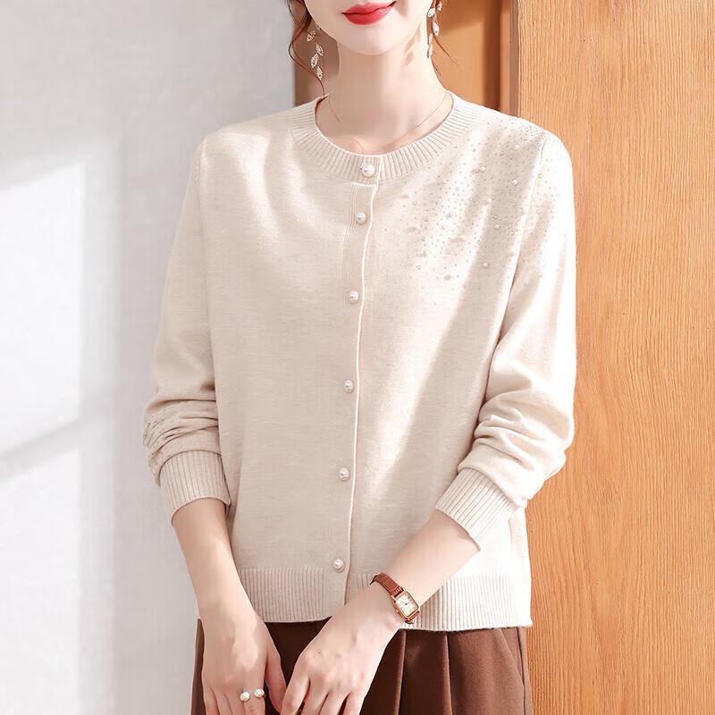 

Xuexi Вязаный кардиган для женщин среднего возраста на осень 3XL