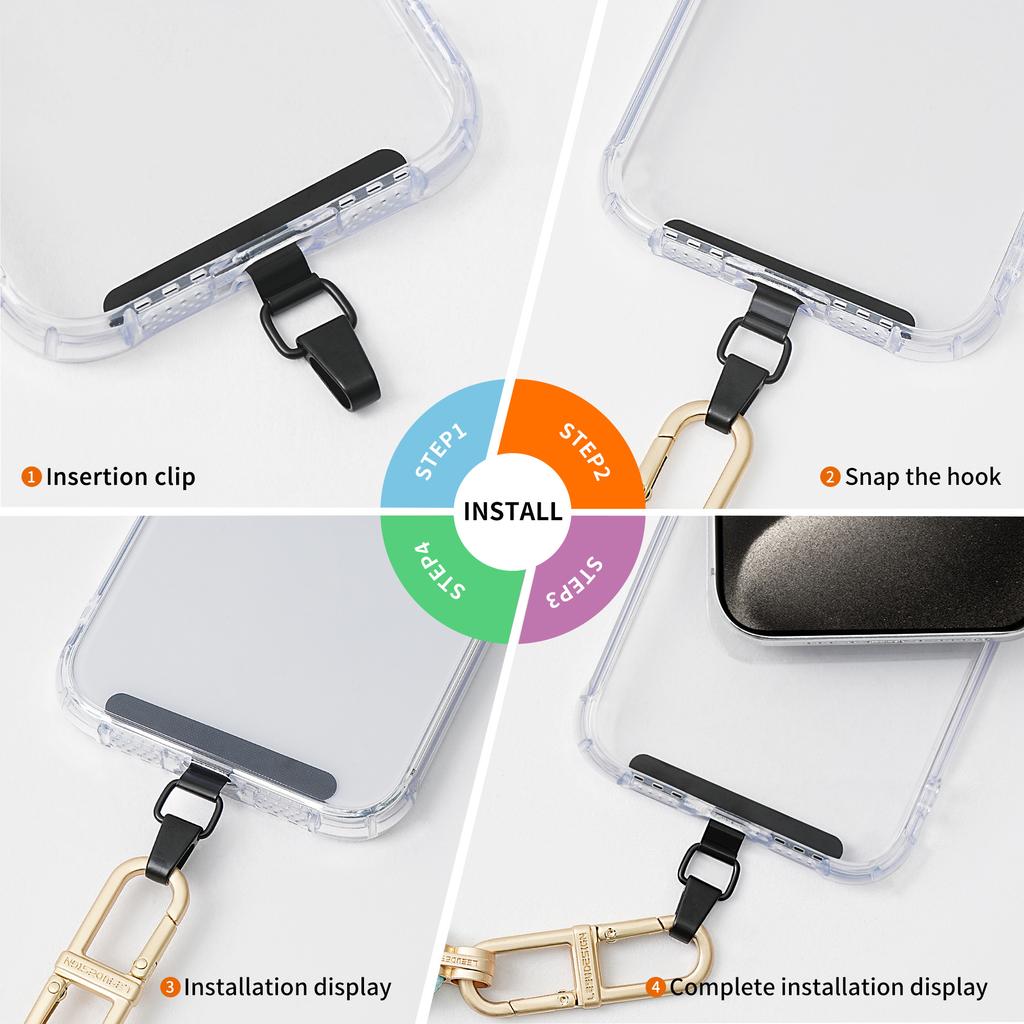 LEEU DESIGN Metal Phone Tether Tabs Phone Lanyard Replacement Part