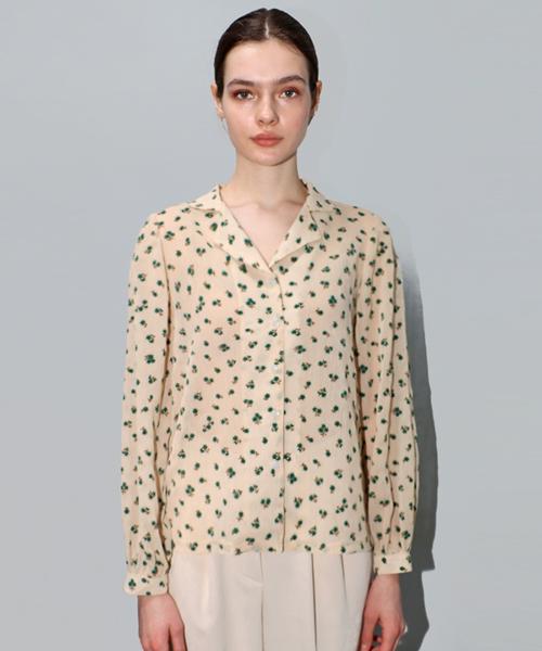 Demi Gnimonic Mini Flower Beige Blouse_ Mini Flower Beige Bl Beige/Free