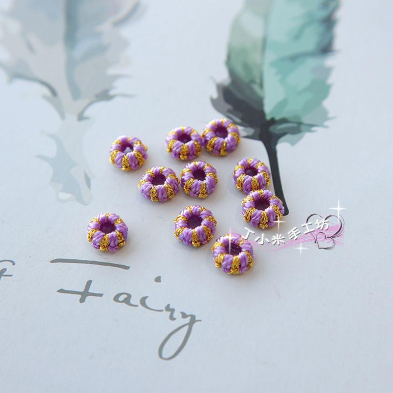 

DIY Hand-Woven Lotus Holder Coil Bracelet Wrist Chain Necklace Pendant Accessories Spacer Accessories Ding Xiaomi Light purple(1)