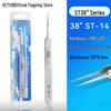VETUS ST Gold Label Precision Stainless Steel Tweezers for Hair Removal, Eyelash Extensions & Nail Art