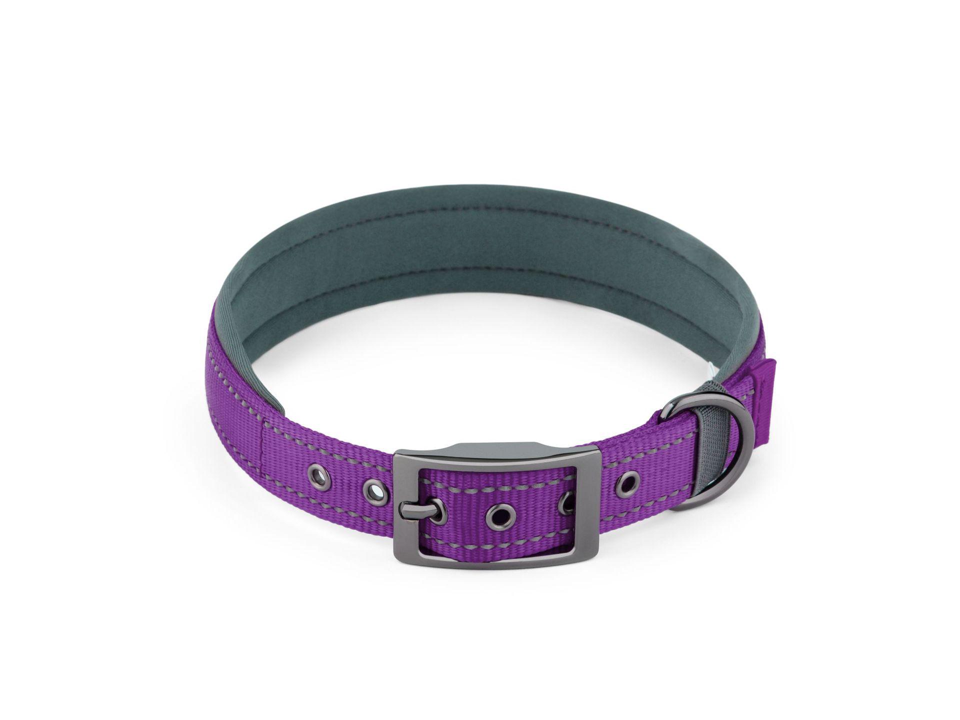 

Настраиваемый светоотражающий неопреновый ошейник для собак – удобный, не сдавливающий, для больших, средних и маленьких собак Small фиолетовый