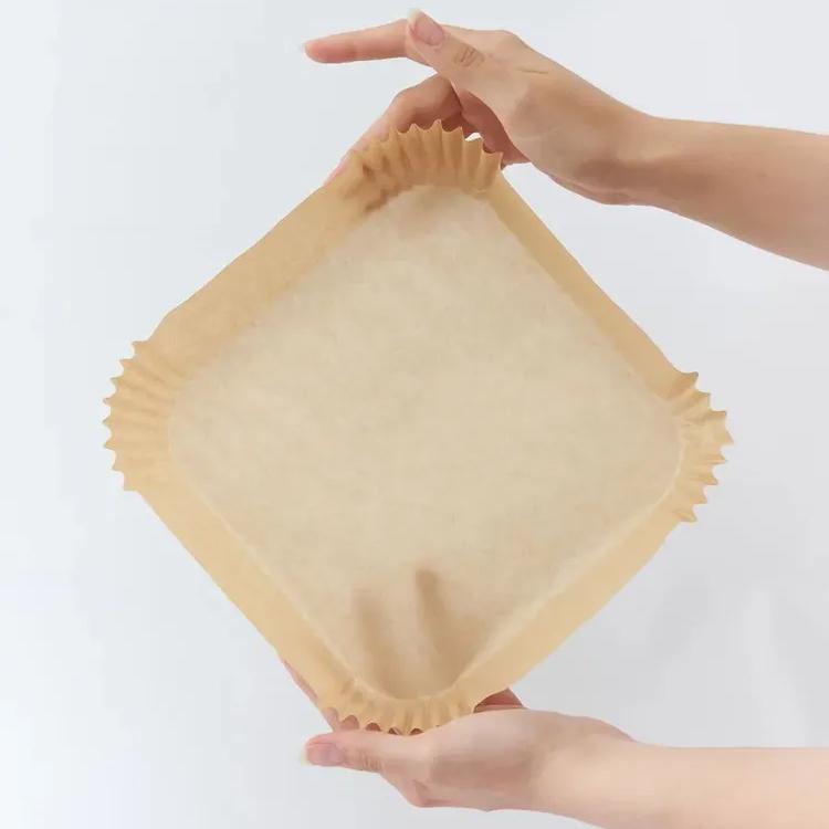 20 cm Papier für Heißluftfritteusen, 100 Stück, Backpapier, Heißluftfritteusen-Schale