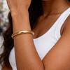 Keine IP-Beschichtung Stil Edelstahl Geometrisches Armreif Armband Schmuck Für Damen Herren