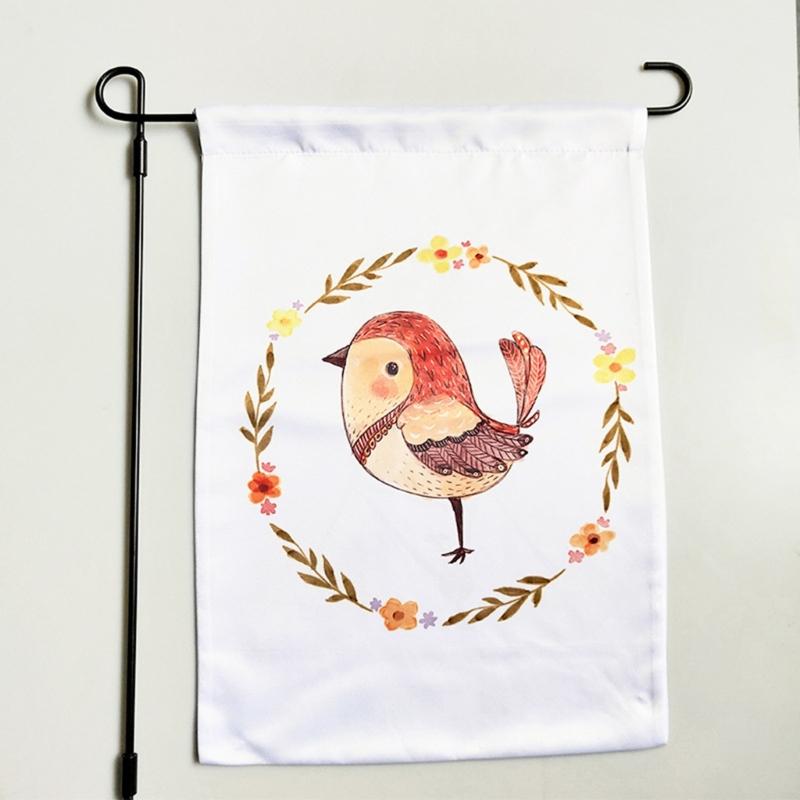 12x18 Zoll Doppelseitig Weiß Sublimation Rohling Polyester Flaggen DIY für Garten Hof Leere Banner Sublimation Rohling