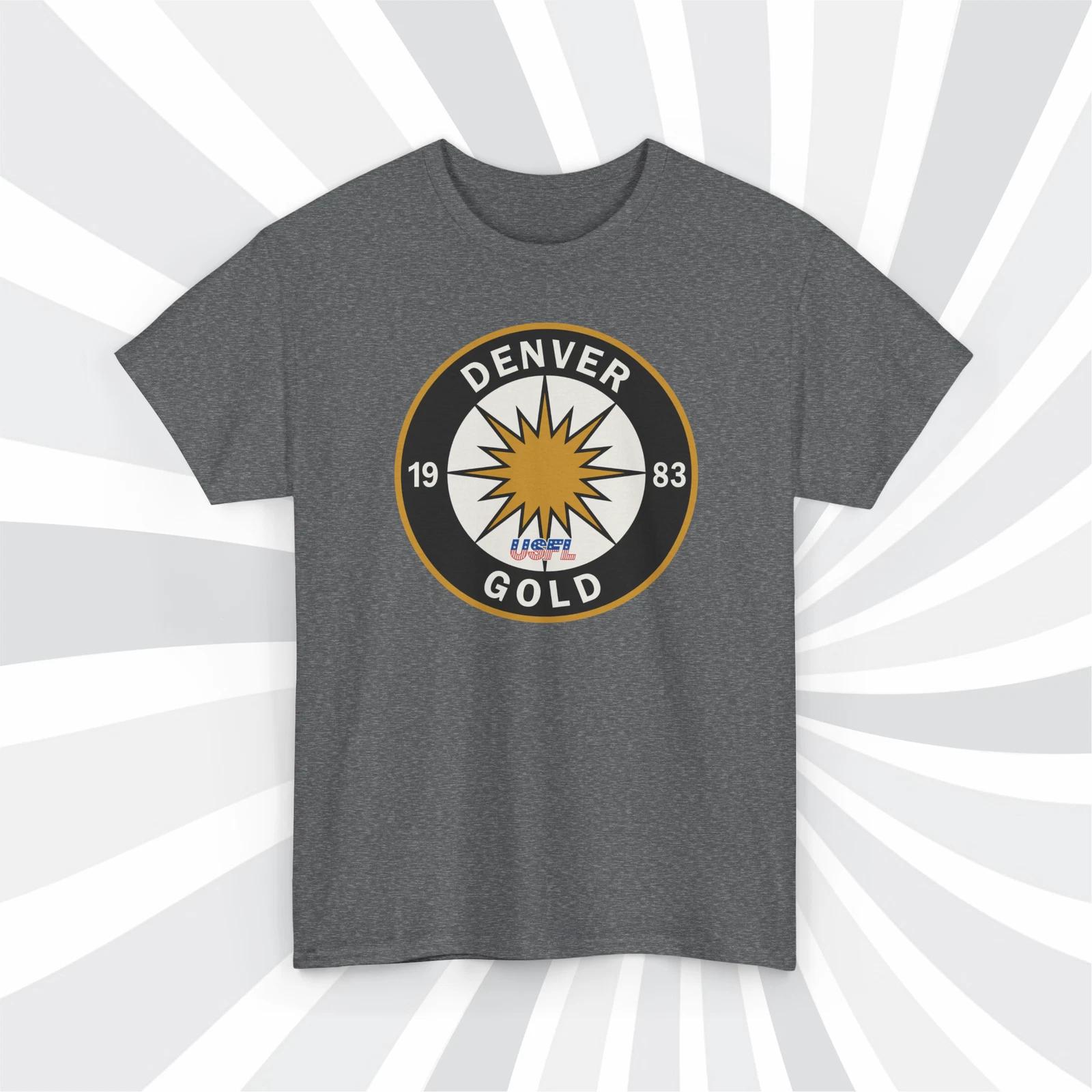 Denver Gold 1984 USFL Vintage Football Logo T shirt - Broncos L