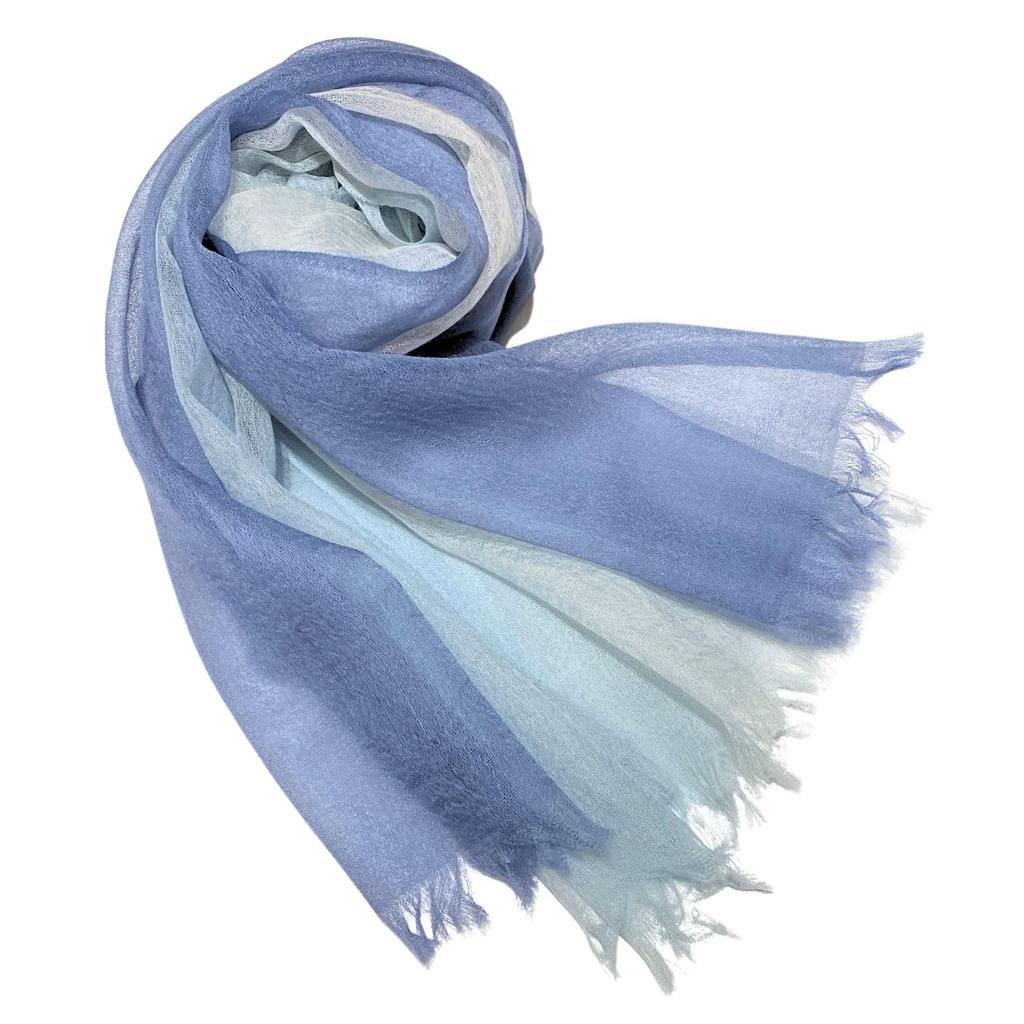 Summer Scarf for Women Wrapped In UV Birthday Airy [I.P.P] (Weight Approx. 30g, Air) 100% Cashmere, Protection, Present, (royal Blue)