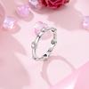 Authentic Copper Metal Metal Ring Romantic Love Special Mother's Day Series Zircon Heart Ring Elegant Exquisite Party High Quality Fine Jewelry