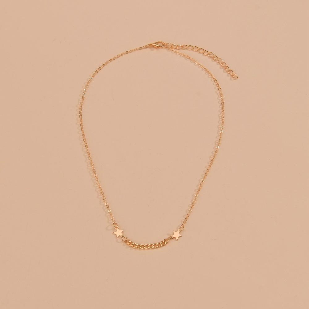 Source Factory, Personalized Star Adjustable Ladies Necklace Metal Clavicle Chain