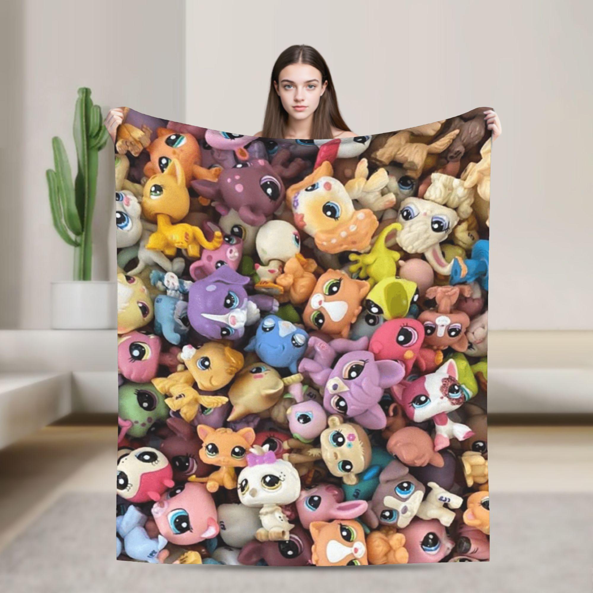 

Плед Littlest Pet Shop Очень теплый Плюшевый плед с рисунком для детей Диван Кровать Фланелевая простыня Покрывало 75x90cm