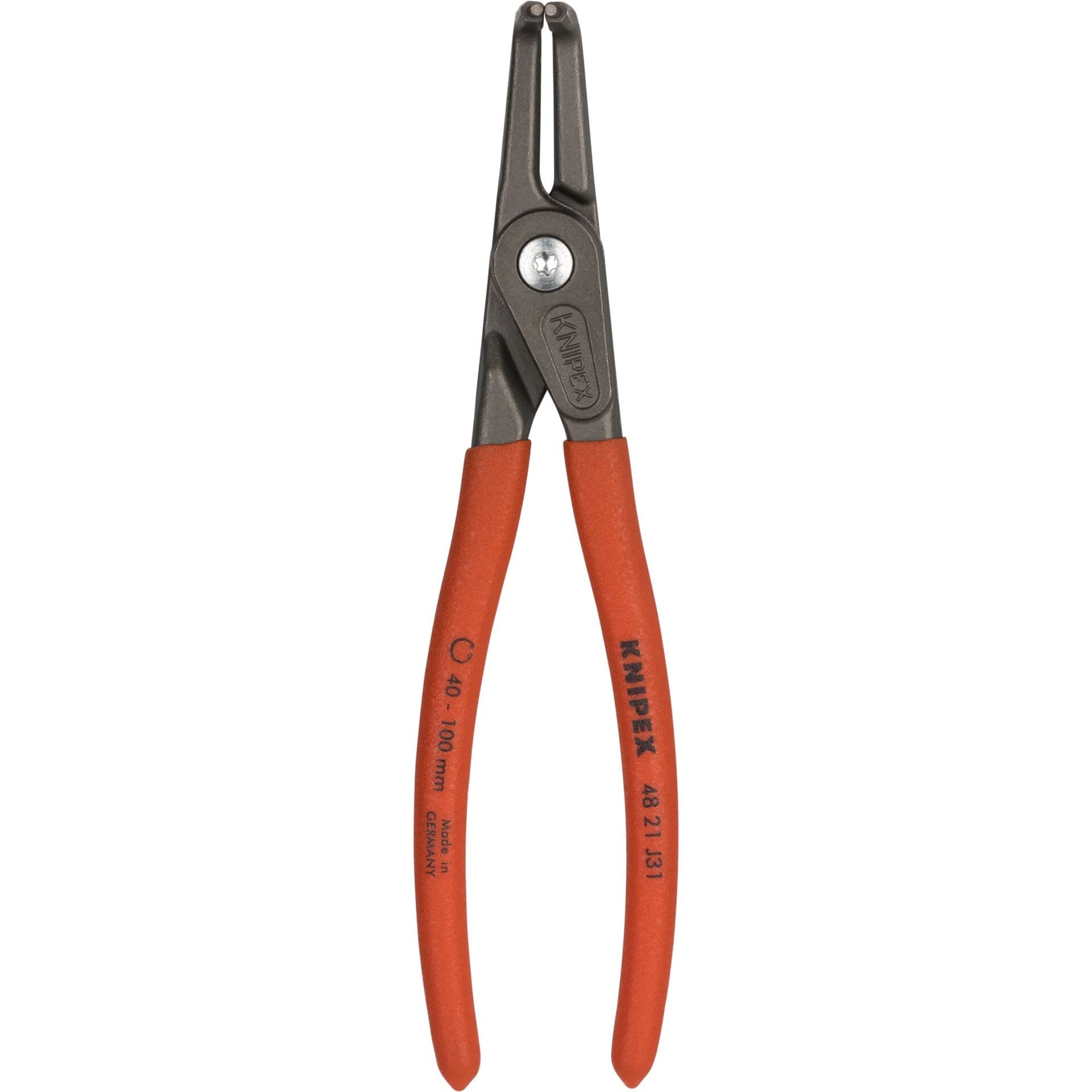 

KNIPEX Precision Snap Ring Pliers, Curved, 40-100mm, 4821-J31