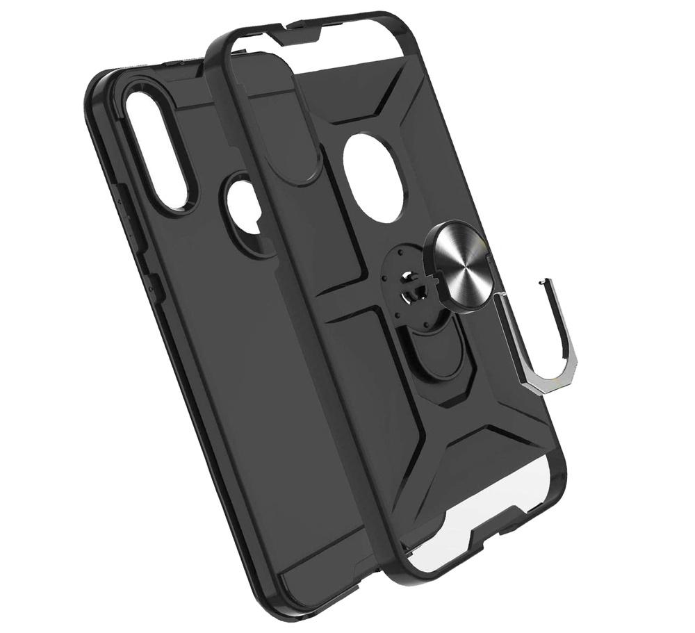 Case for Motorola Moto E7 Power / E7i Power, Armored with Ring, Black