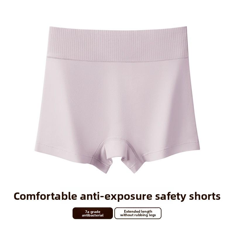 Women's Summer Cotton Anti Light Anti Wear Leg Mid Waist Safety Briefs