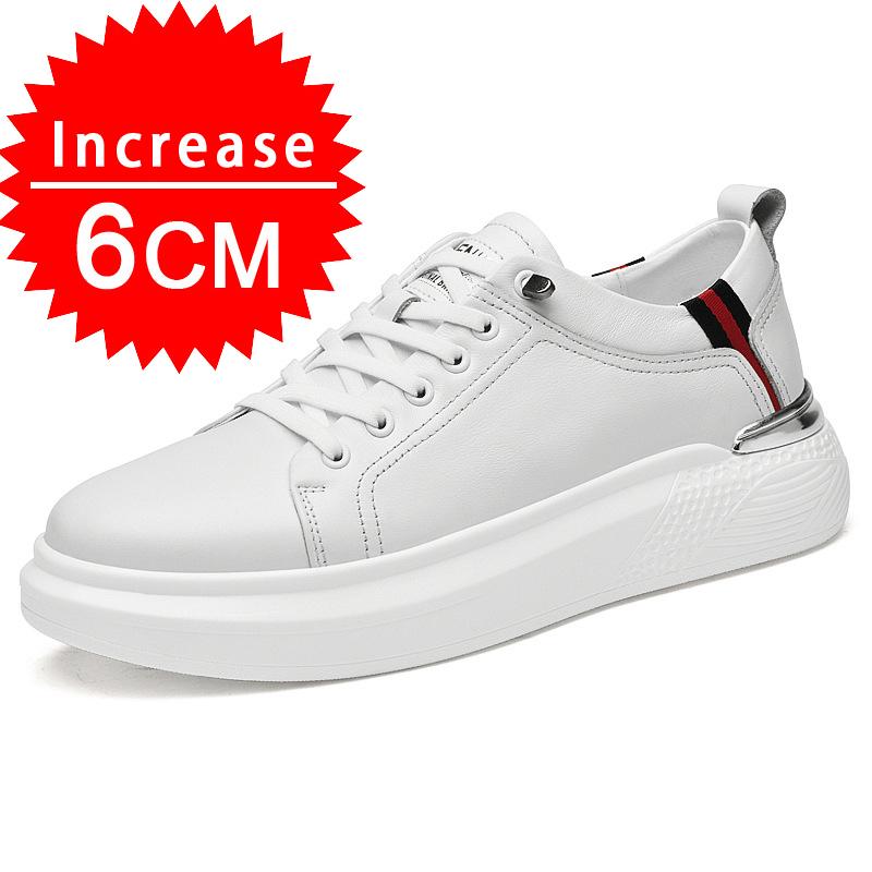 Lässige Herren Schuhe mit Absatzerhöhung Schuhe für Männer mit Höhenerhöhung Weiße Schuhe Schwarze Schuhe 6/8CM Hohe Schuhe Lift-Sneakers
