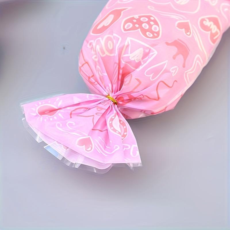 50pcs Valentine's Day Candy Bag Love Packaging Bag Flame Red Lip Snack Cookie Bag Party Gift Bag Food Packaging Bag Supplies Baking Shop Supplies