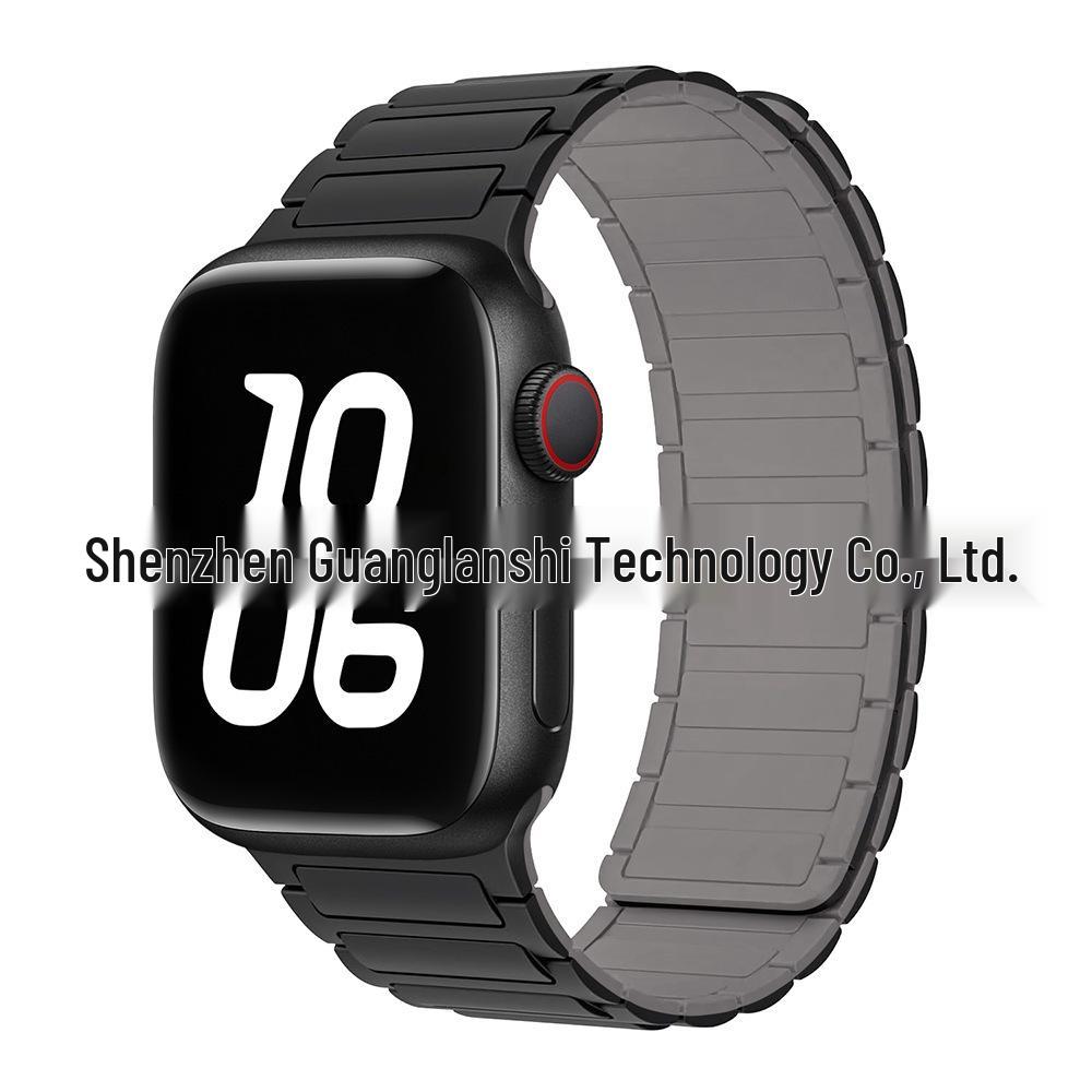 „Curea de culoare contrastantă din silicon magnetic S9 pentru Apple Watch Series 5-9”