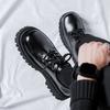 Men Casual Business Wedding Formal Dress Original Leather Shoes Lace-up Derby Shoe Black Stylish Gentleman Platform Footwear Man
