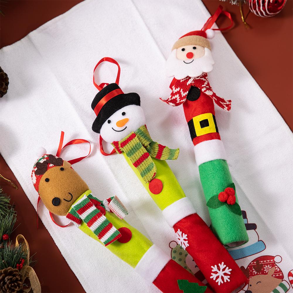 JOYFY 5 Pieces Christmas Kitchen Appliance Handle Covers for Kitchen Refrigerator Microwave Oven Dishwasher Decoration