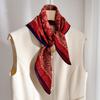 Fashion 70% Wool 30% Real Silk Scarf For Women Bandana Square Scarves Kerchief Elegant Summer Beach High Quality Hijab Foulard
