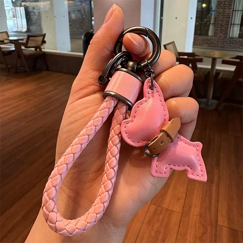 French Bulldog Puppy Handmade Car Keychain Cute Creative Bulldog Pendant Couple Gift Premium Bag Accessory