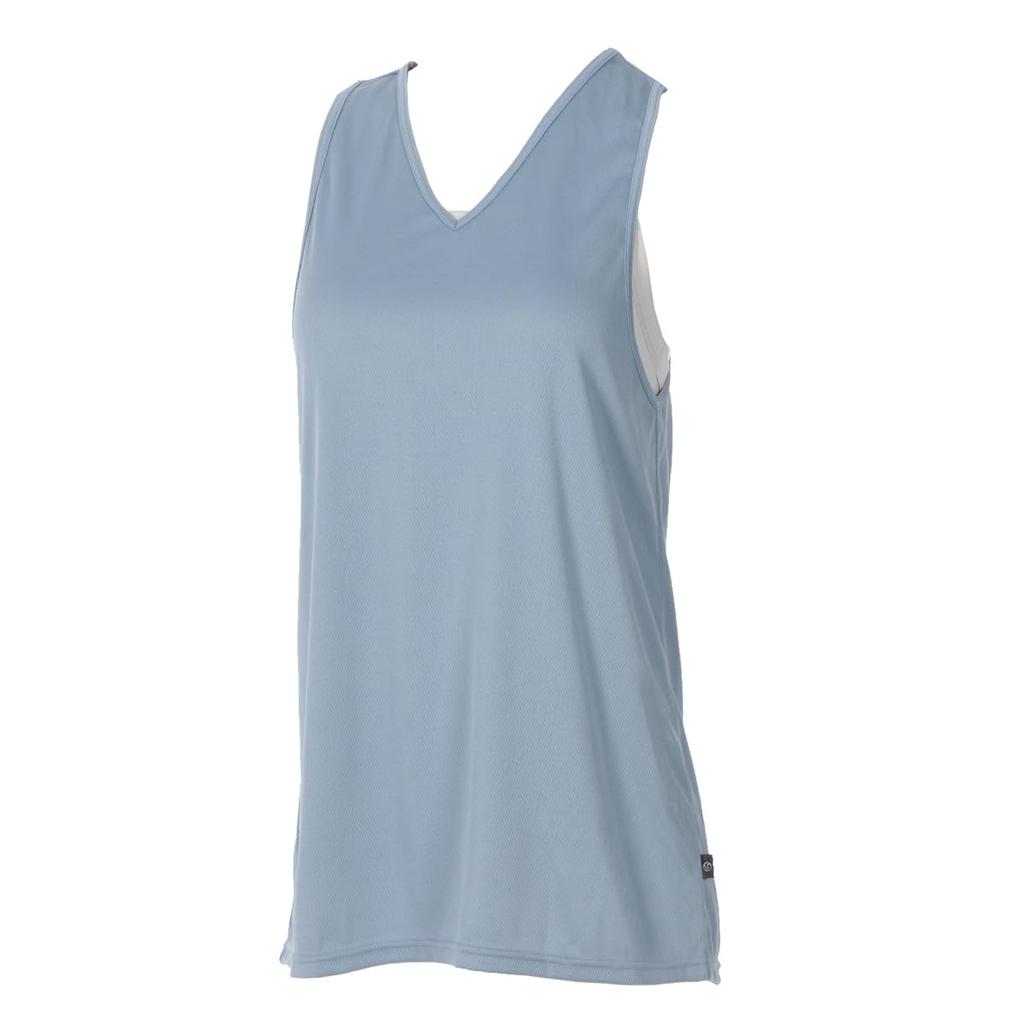 Atsugi Basic Clear Beauty Active Yoga Layered Tank Top with Layered Blue Size 47043RS Cups, Look, Women's, Gray, L,
