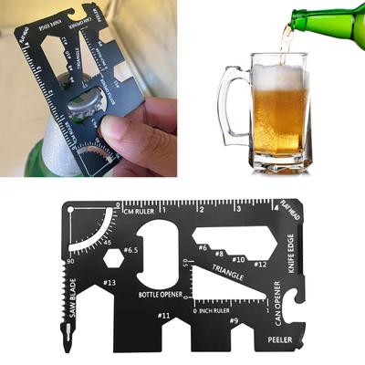 Portable 15 In 1 Survival Card Tool Credit Card Sized Wallet Multitools Stainless Steel Survival Combination Tool Card