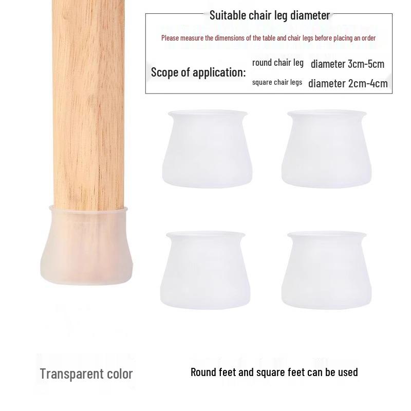 Rutschfeste Silikon-Stuhlbeinkappen - Verschleißfeste, geräuschlose Pads für Tische und Stühle