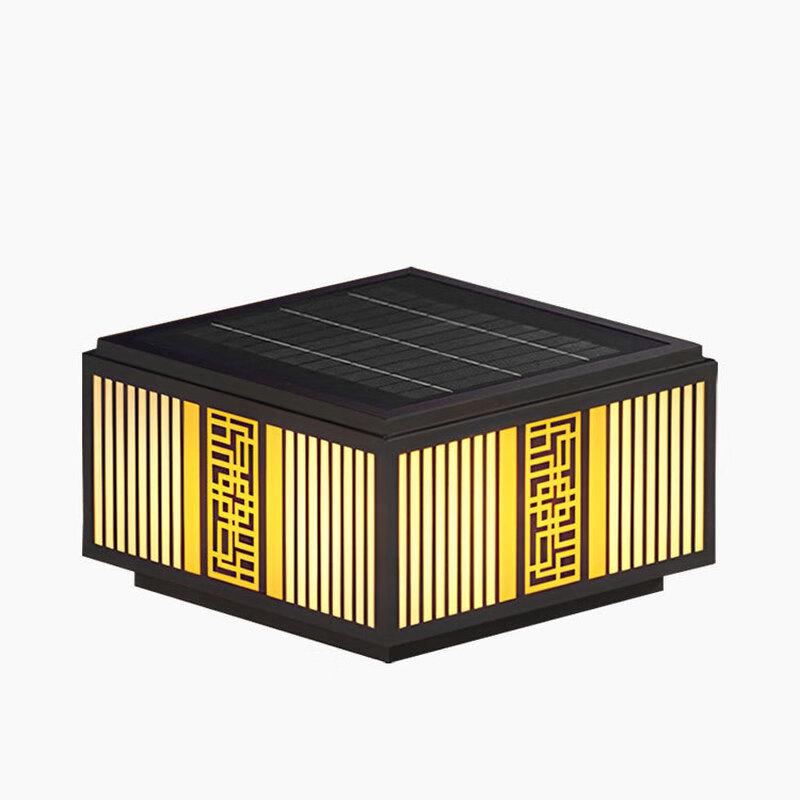 Nufeng Chinese Style Outdoor Solar Pillar Light