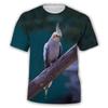 Summer hot selling fashionable personalized parrot fun 3D printed pattern funny eye-catching T-shirt