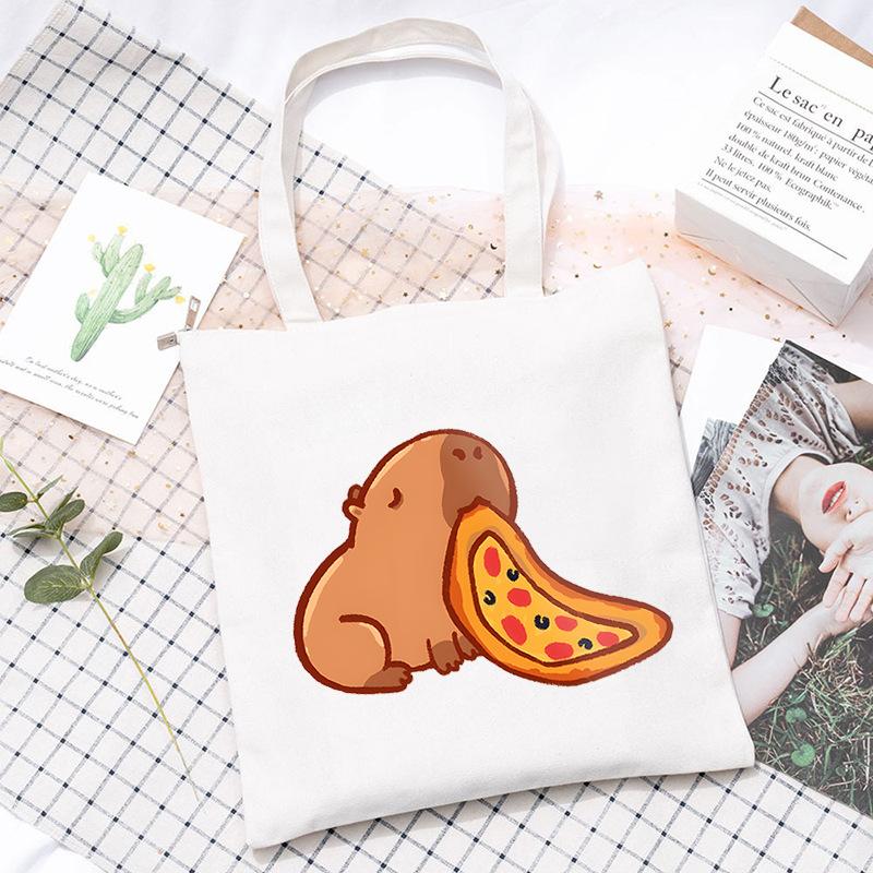 Cute Cartoon Animation Handbag Large Capacity Messenger Bag Office Commuter Portable Shoulder Bag Canvas Bag