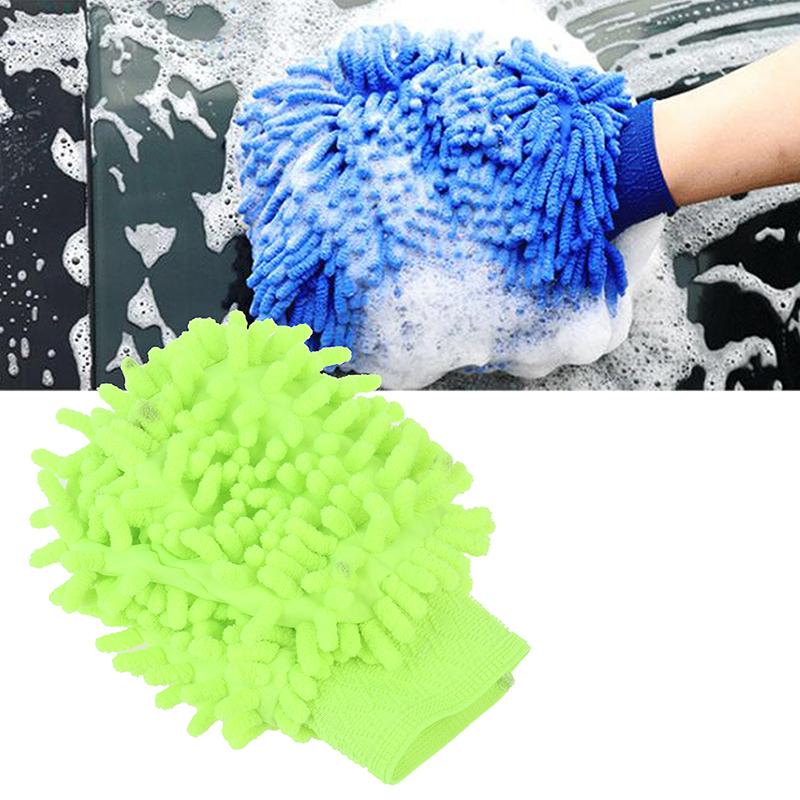 Ultrafine Fiber Chenille Microfiber Car Wash Glove Mitt Soft Mesh For Car Wash