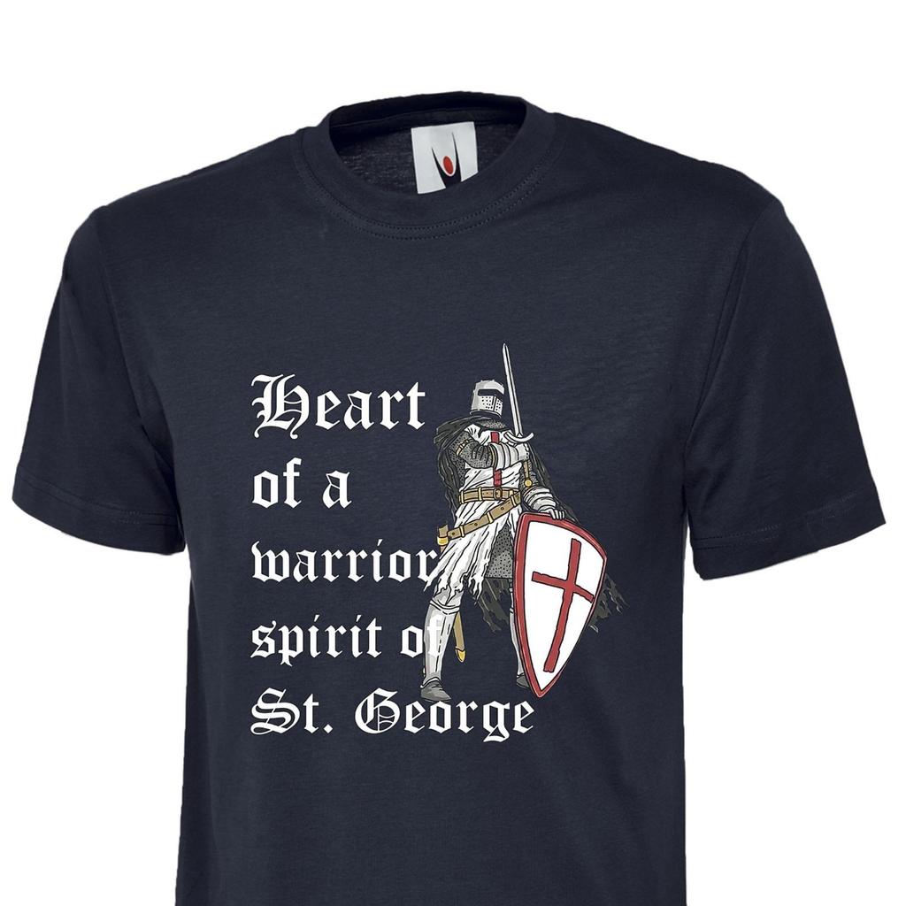 TShirt St Georges Day Heart Of British Warrior Unisex Unisex Unisex Kid Tee Tops uk