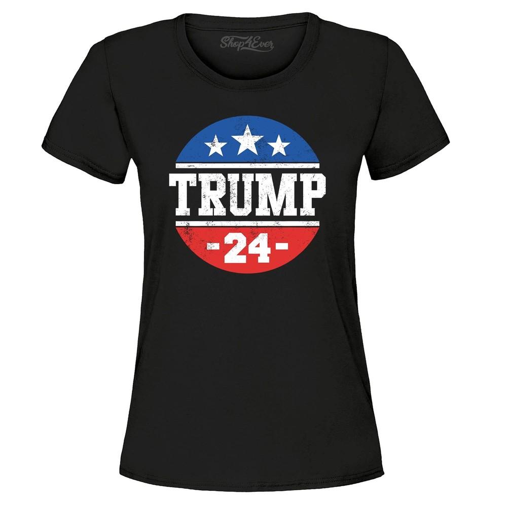 Donald Trump 2024 Campaign Circle Star Women's 45 47 MAGA Gift T-Shirt Shirts