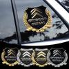 YKKBG1 3D Car Metal Car Leaf Side Logo Badge Sticker For Citroen C3 C5 AIRCROSS C5X C4 Cactus PICASSO e-C3 e-C4 C1 C-Crosser C2 Celysee