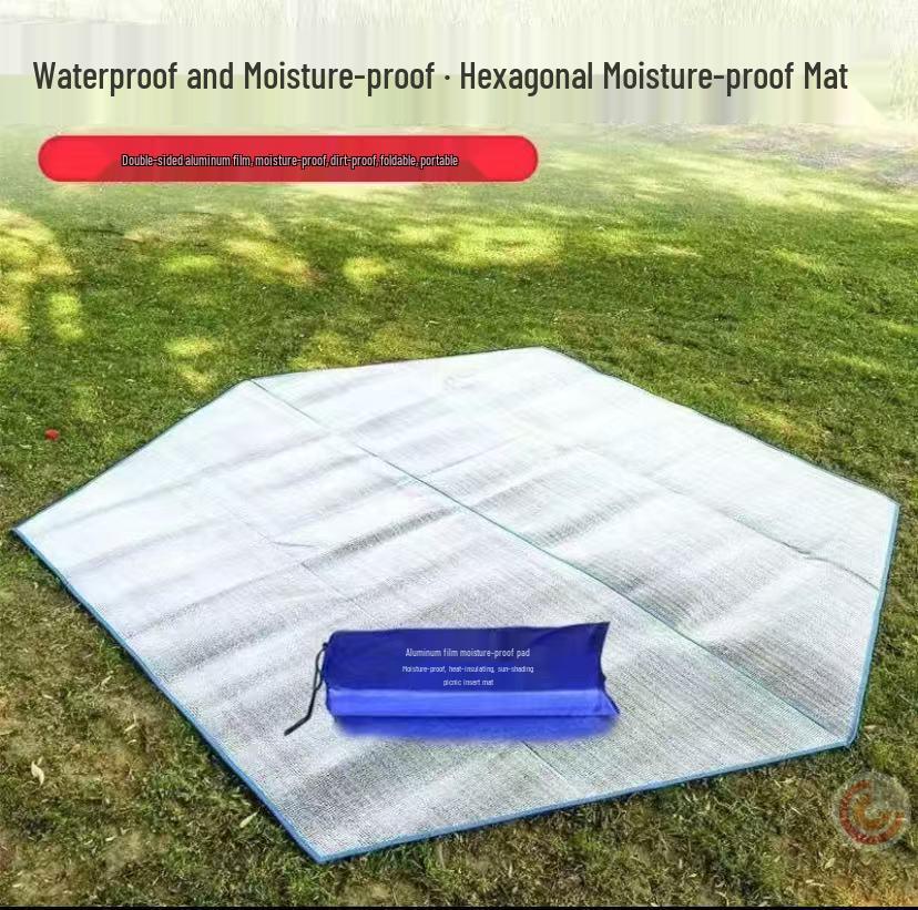 Aluminum Foil Waterproof Camping & Crawling Mat - Moisture-proof, Double-sided, Thickened, Portable