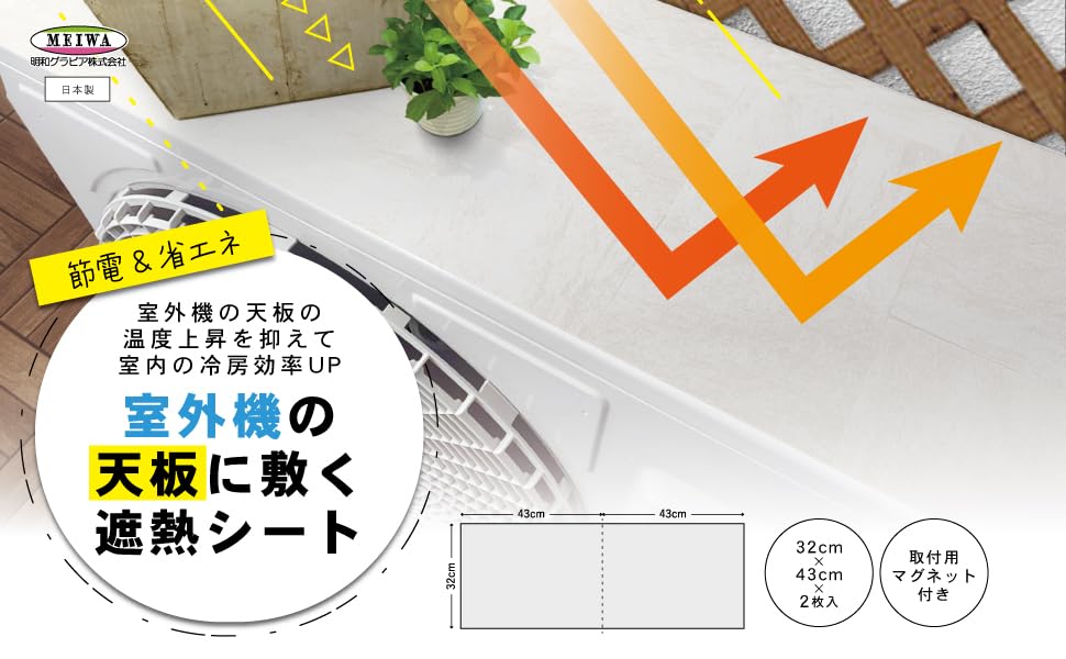Outdoor Unit Heat Shield White 32 X 43 2 Sheets Sheet, Wood, Cm,