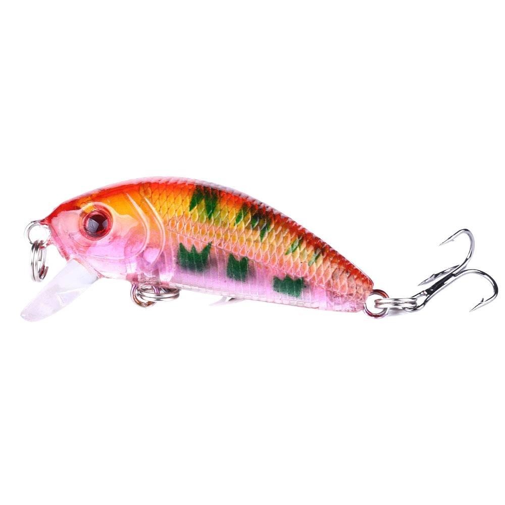 Mini 5CM Fake Fishing Lure Hard Bait Road Sign Micro Minnow Lua Bait for Surface Water Bass Fishing 5CM-3.6G