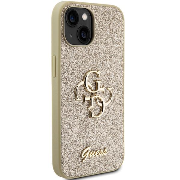 Guess Guhcp15Shg4Sgd Iphone 15 / 14 / 13 6.1 Złoty/Gold Hardcase Glitter Script Big 4G