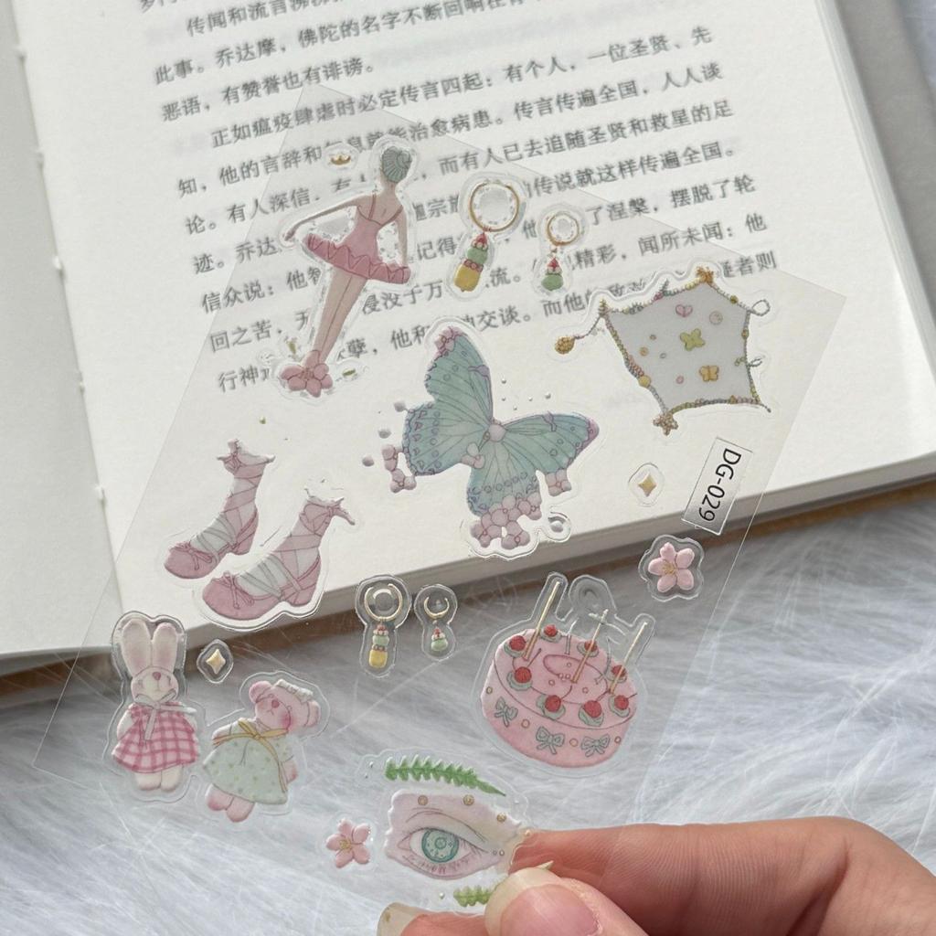 Adesivo de Resina Relevo 3D Fofo Piscina dos Desejos de Bolo Capa de Celular Menina Laptop Decalque Gelatina Transparente Papelaria Caderno Decoração DIY