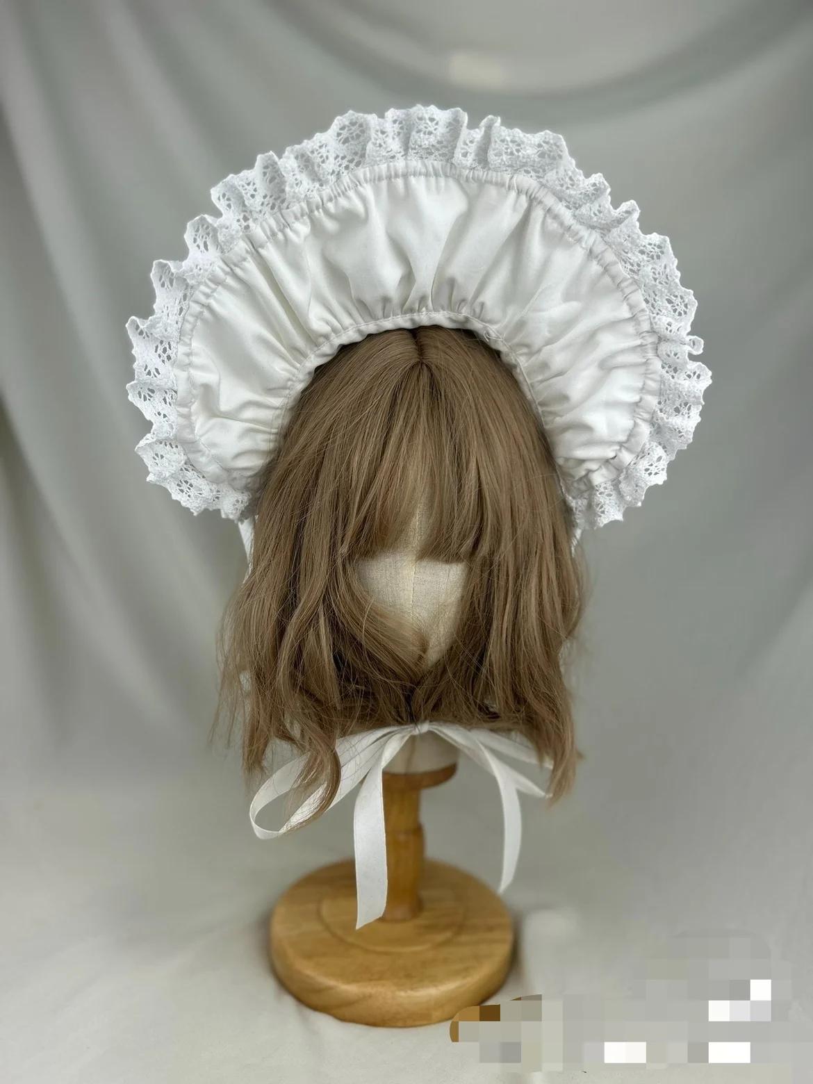 

Lolita Ponet Headdress Lolita Black Bnt Hat Headband Original Handmade Hats белый