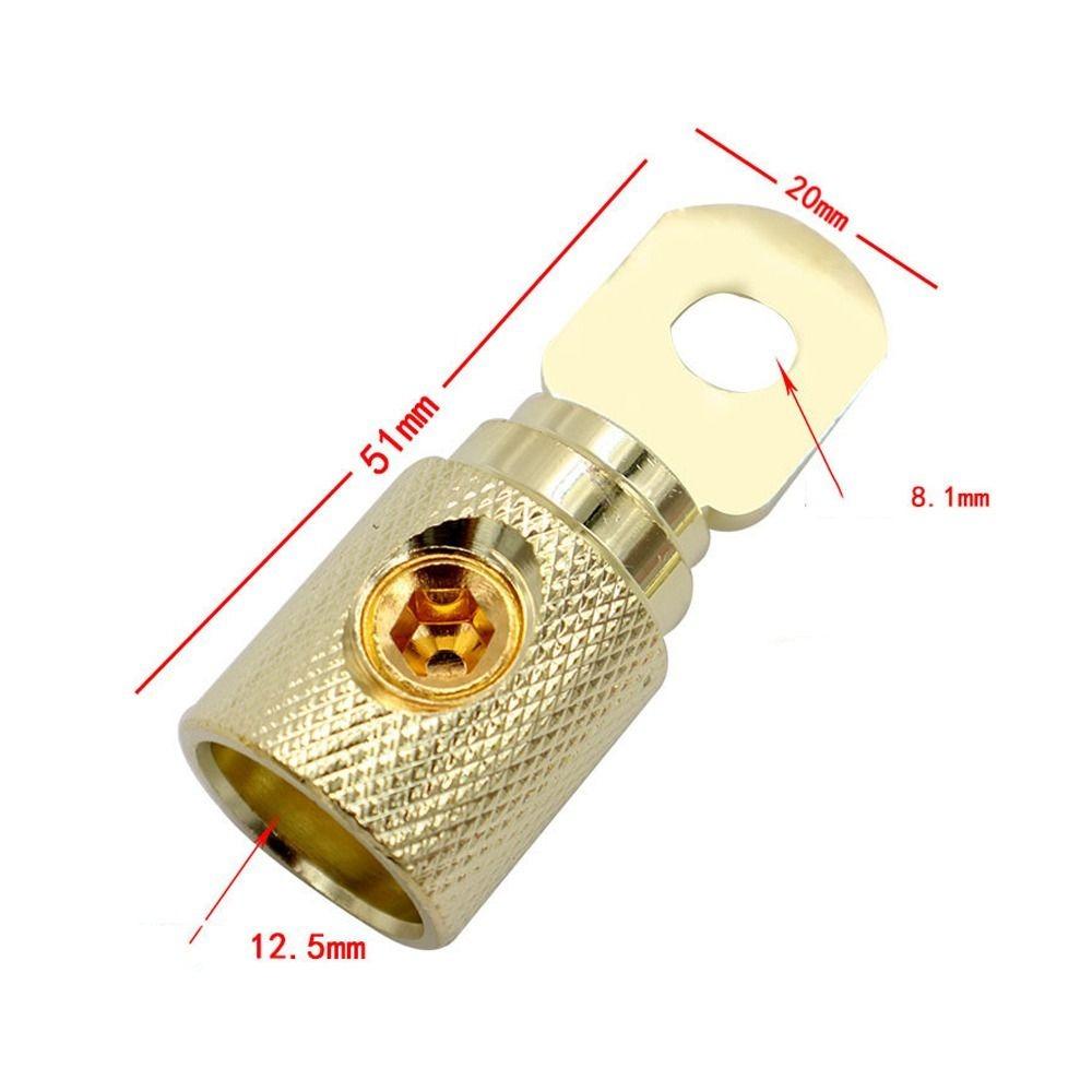 

Позолочене золоте кільце Установчий гвинт Жовті клеми кільця акумулятора Модифікація автомобільної аудіосистеми