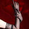 Smooth Sheer Gloves Lace Cuff Stockings Gloves Fashion Five Finger Gloves  Evening Wear