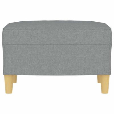 Footstool Light Grey 60 X 50 X 41 Cm Fabric