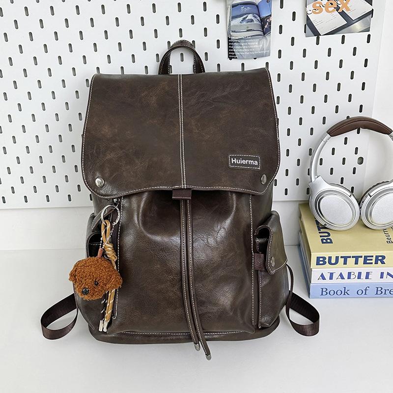 Schoolbag new fashion trend European and American style large capacity Internet celebrity backpack retro backpack anti-theft backpack