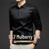 Caesar Men's Silk Blend Cooling Jacquard Polo Shirt