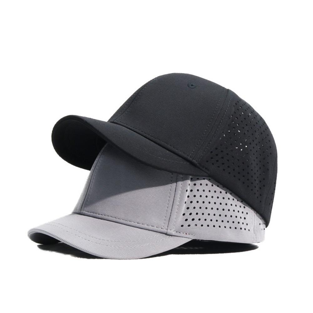 Adjustable Elasticity Back Closed Fitted Caps Hard Top Sun Visor Cap  Unisex